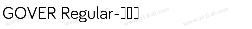 GOVER Regular字体转换